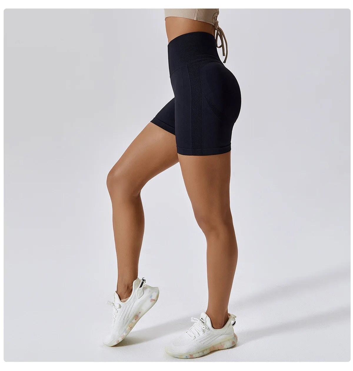 Women's Shorts for Cycling Jogging Fitness Sports Seamless High-Waisted Hip-Lifting Gym Shorts Tight Yoga Clothing