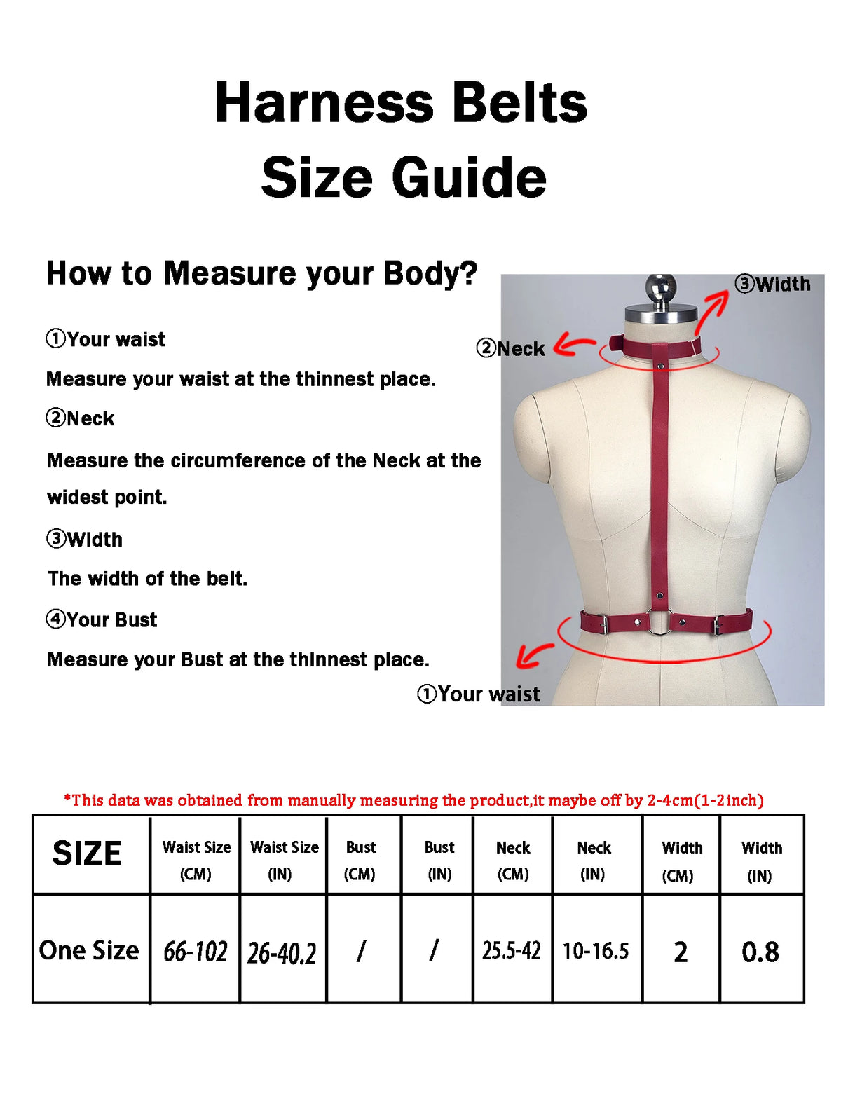 Women Fashion PU Leather Belt Cool Punk Rock Gothic Harness Belts Street Style Red Festive Exotic Party Clothing Accessorie