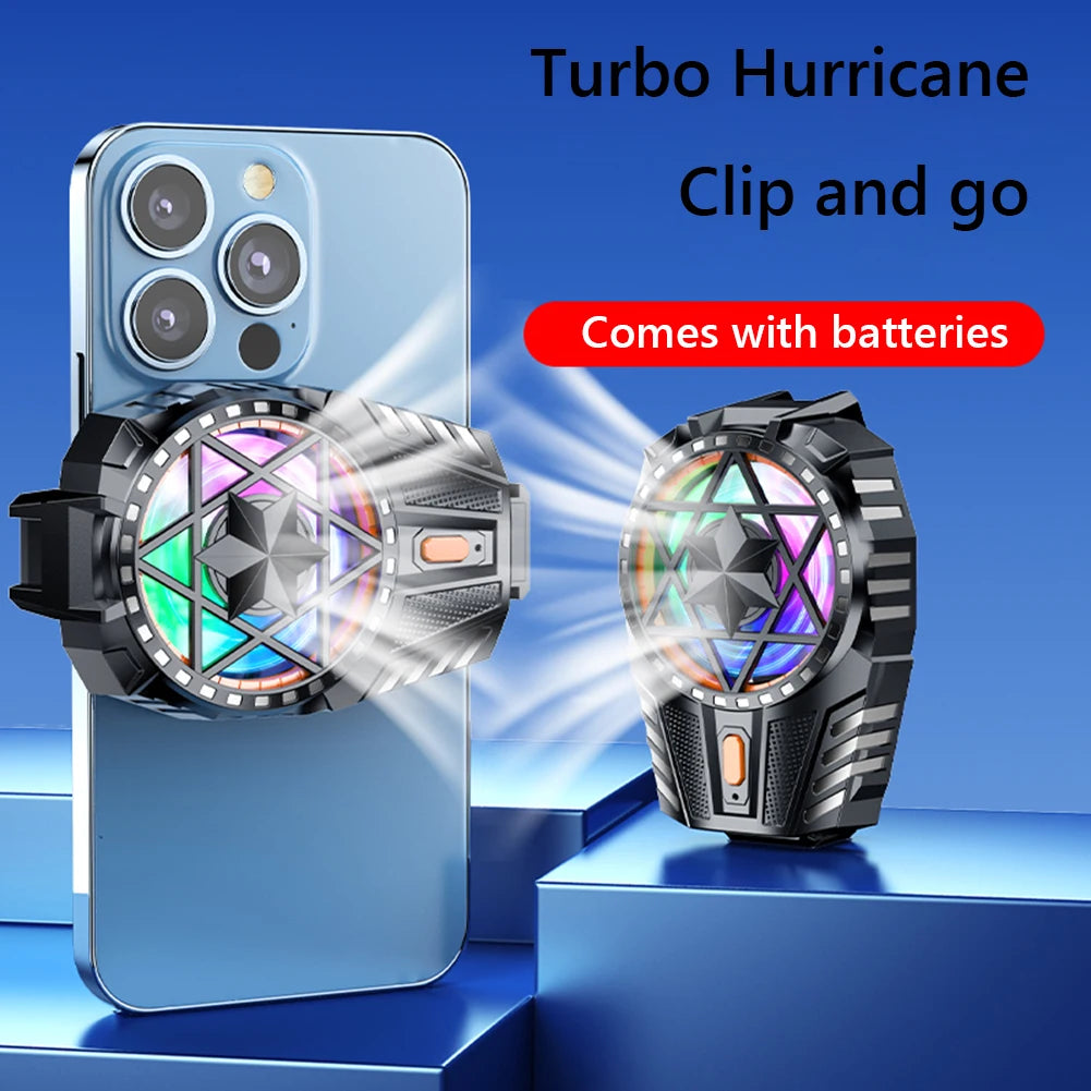 Mobile Phone Radiator Rechargeable Mobile Phone Game Cooler 3 Speed Adjustable Back-Clip Fan Radiator for Phone Tablet Phablet