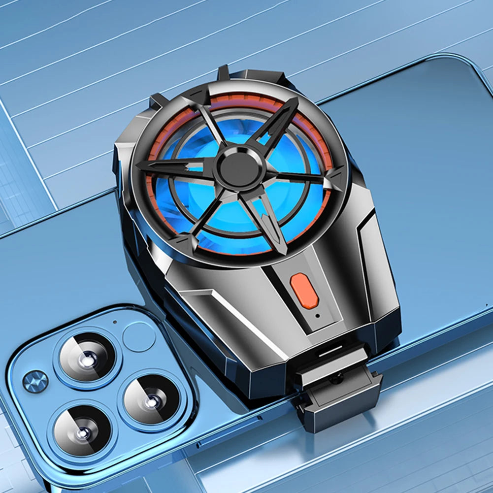 X52 Cooling Fans Mobile Phone Game Cooler USB Rechargeable Silent Cooler 3 Speed Adjustable Fans Gaming Radiator for Android IOS