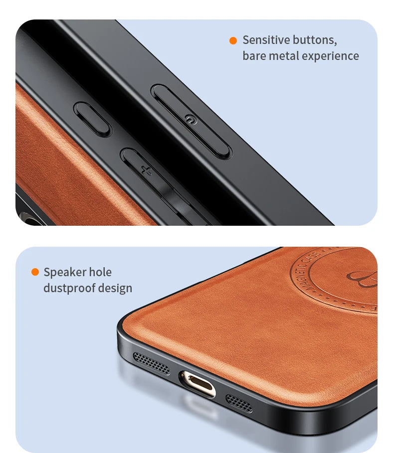 PU Leather Wireless Charging Magnetic Case for Honor 400 Lite 400 Pro 5G Protective Cover Hard Back Shell Coque