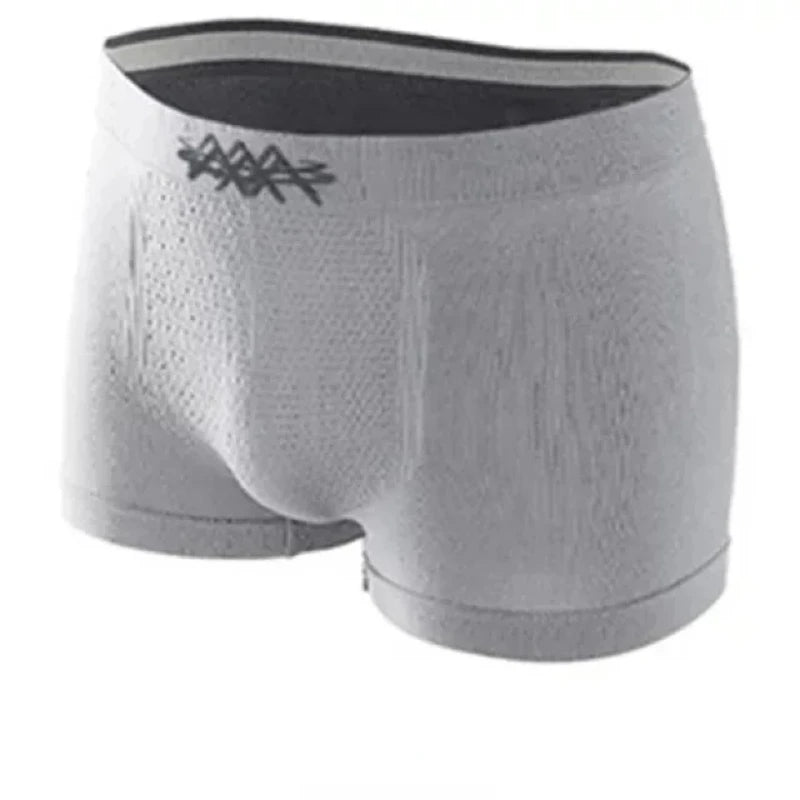 Men Boxers High Elasticity Seamless Men Underpants Honeycomb Breathable Mid Waist Male Underwear Soft Moisture-wicking Panties