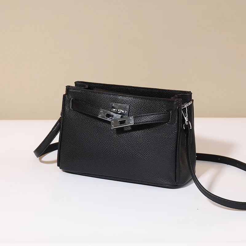 Women Cowhide Genuine Leather Crossbody Bag Lady Fashion Retro Underarm Bags Female Luxury Designer Shoulder Handbag for Ladies