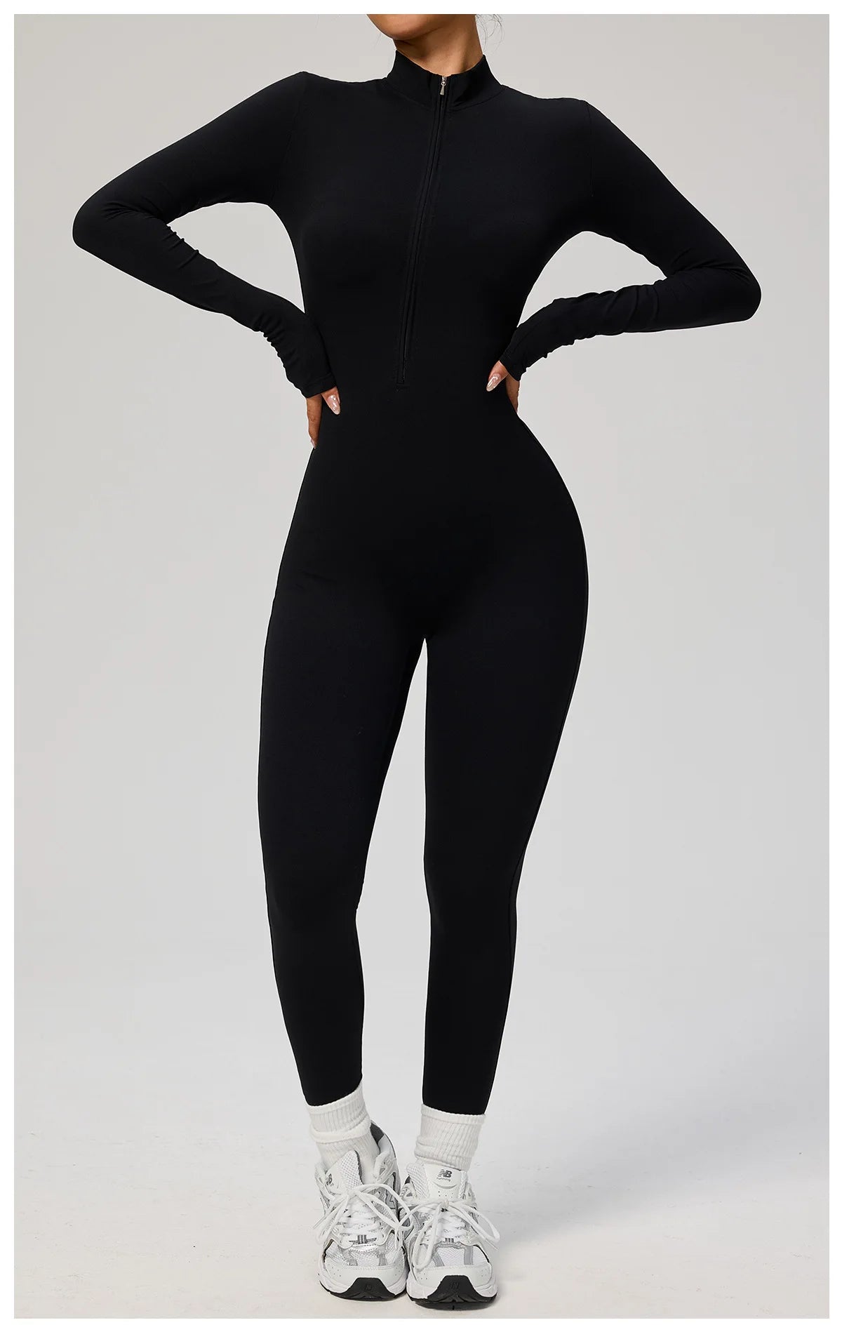 SOISOU Zipper Jumpsuit Women Quick Dry Clothing Sportswear Woman Gym Yoga Sport Sets Spandex Nylon Workout Sets Women Tracksuit