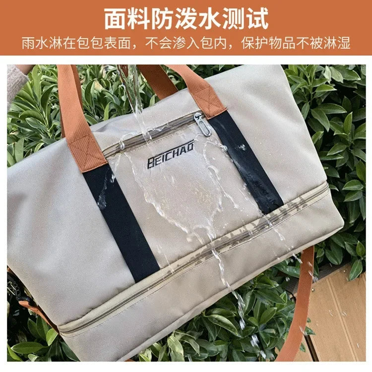 Mode Gym Fitness Taschen für Frauen Große Kapazität Herren Sporttasche Wasserdichte Wochenend Reise Weibliche Messenger Bag Trocken Und Nass