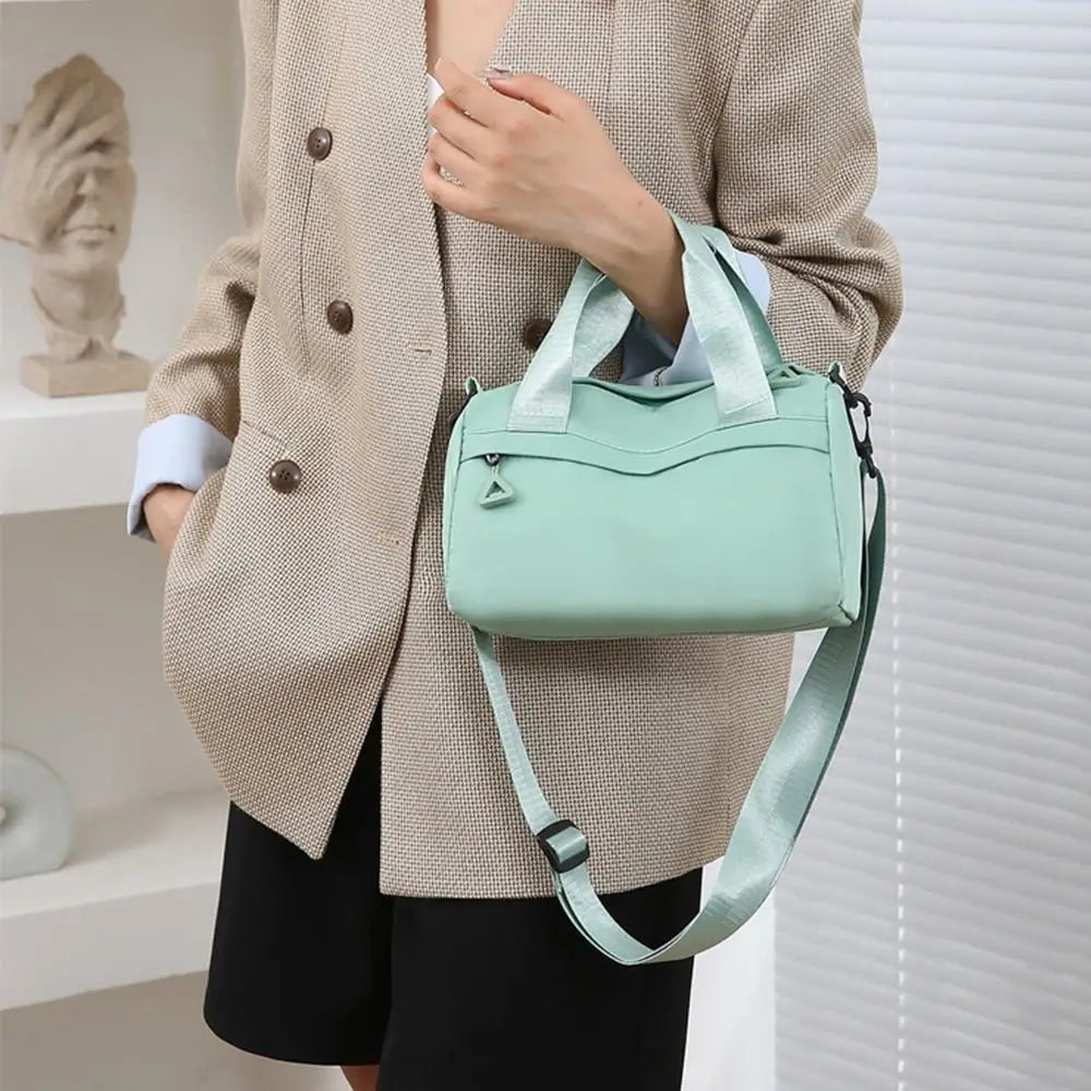 Multi-Purpose 2 in 1 Shoulder Bag Gift Oxford Cloth Solid Color Multi-Zipper Cloth Bag Portable Crossbody