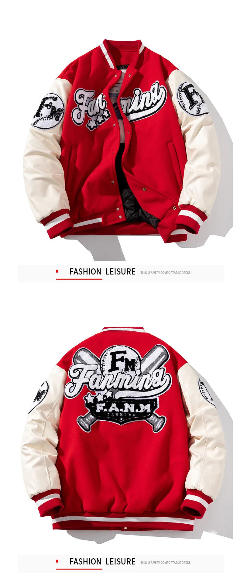 Herrenjacke Baseballuniform Herren Loose Embroidery Tide Brand Mäntel Frühling Herbst Casual College Wear Amerikanische Modekleidung
