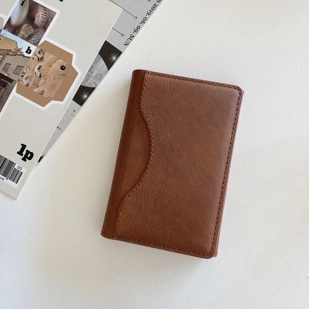 Strong Magnetic Folding Wallet Card Holder Leather Case for IPhone 17 16 Pro Max for MagSafe Stand Cover for Samsung