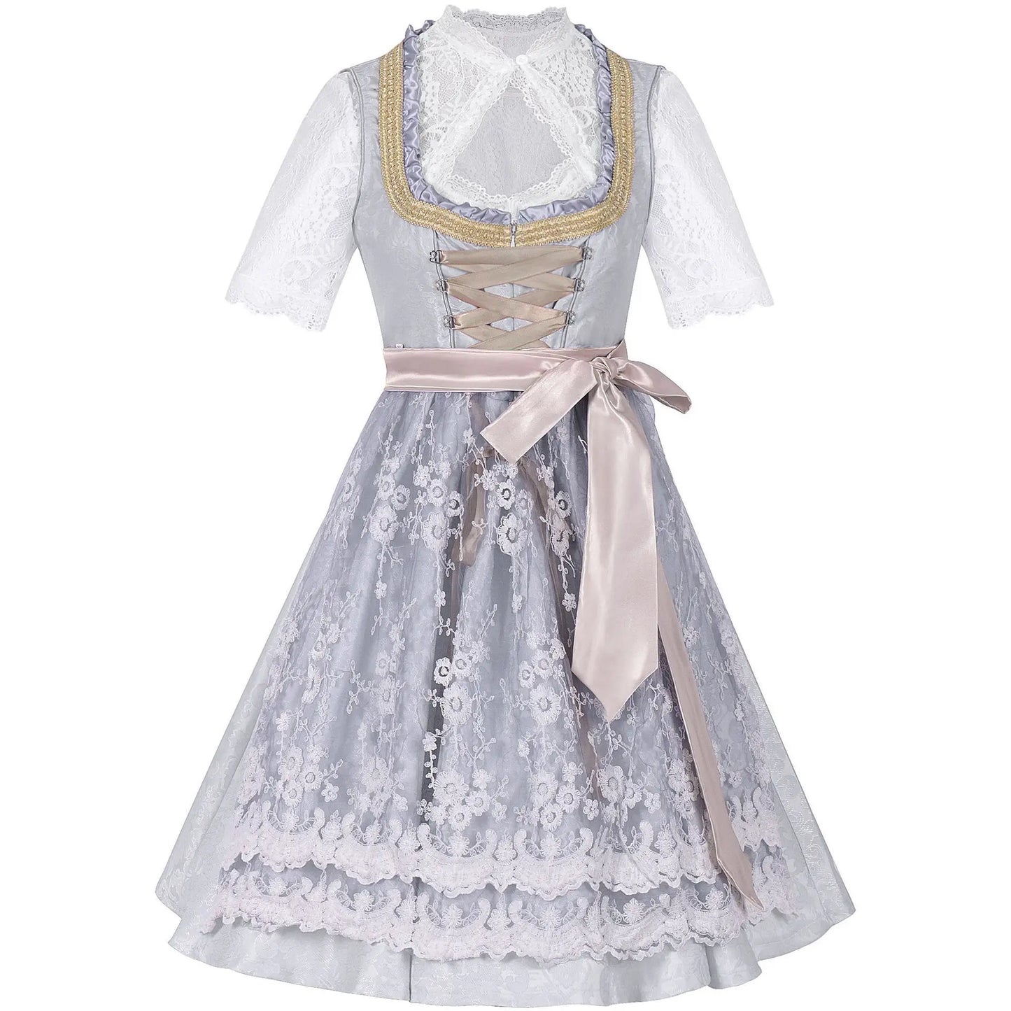 German Oktoberfest Dress for Women (Includes Lingerie and Apron),Halloween and Carnival Costume,Bavarian-Style Maid Outfit