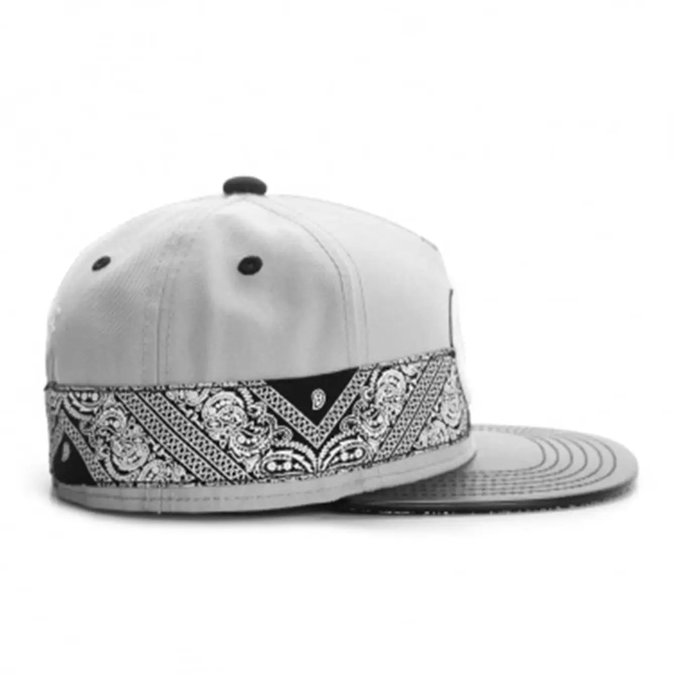Unisex Big C Paiz Allover Snapback Hat Paisley Bandanna Print Adults Outdoor Travel Hip Hop Headwear Sports Sun Baseball Cap