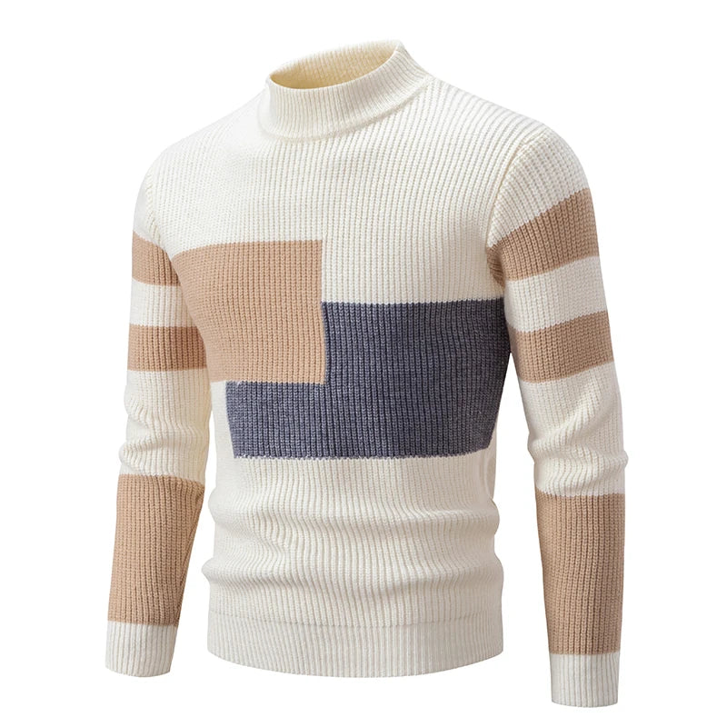 15 Colors Autumn and Winter New Men's Warm Sweater Knitted with Sheep Fleece Sweaters Fashion Pullover Men