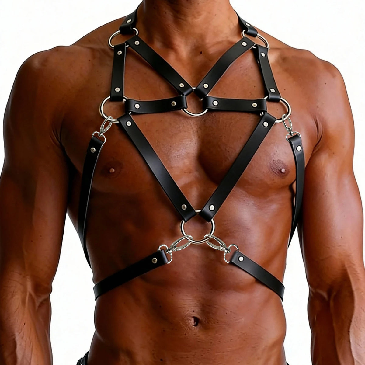 Male Bondage Lingerie Chest Straps Harness, Accessory And Rave Costumes, Punk Chest Harness Belt For Men Rave Outfit.