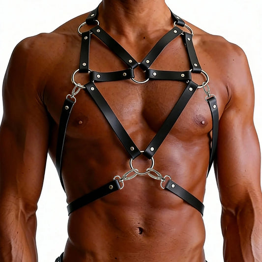 Male Bondage Lingerie Chest Straps Harness, Accessory And Rave Costumes, Punk Chest Harness Belt For Men Rave Outfit.