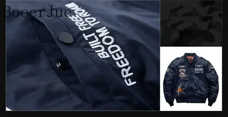 High Quality Military Motorcycle Ma-1 Aviator Pilot Coats Male Baseball Bomber Jackets Winter Hip Hop Thick Warm Jackets Men 6XL