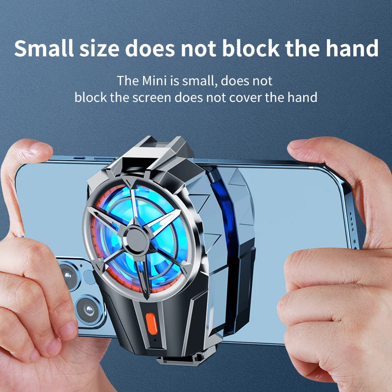 X52 Cooling Fans Mobile Phone Game Cooler USB Rechargeable Silent Cooler 3 Speed Adjustable Fans Gaming Radiator for Android IOS