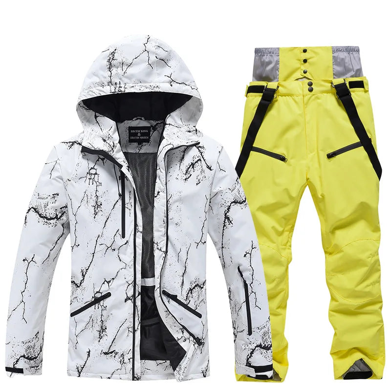 New Fashion, Men's and Women's, Ski Suit Sets, Waterproof, Snow Costume, Ski Jacket and Pant Set, Outdoor Clothing, Snowboarding