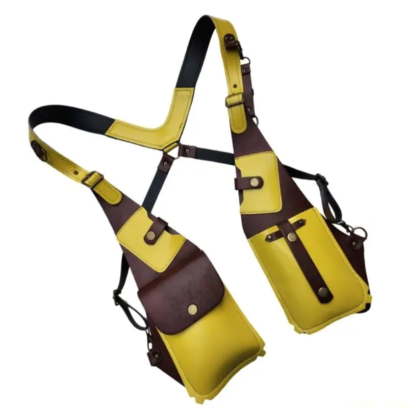 U2JB （1 Pack）Leather Shoulder Underarm Strap Wallet Adjustable Accessories with Double Bag