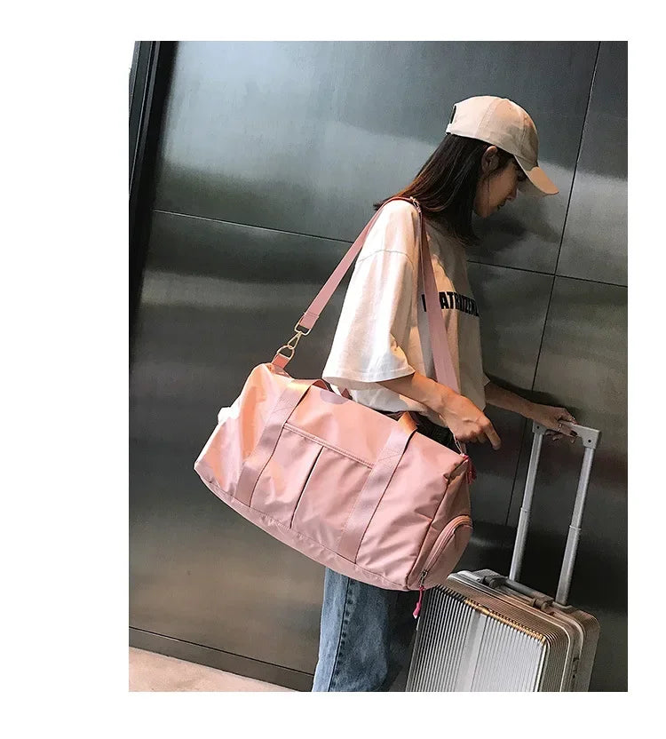 Training Yoga Sporttaschen Fitness Gym Taschen Nass Trocken Separate Gepäcktasche mit separatem Schuhfach Reisetasche Handtasche