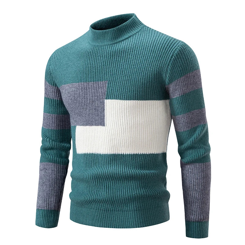 15 Colors Autumn and Winter New Men's Warm Sweater Knitted with Sheep Fleece Sweaters Fashion Pullover Men