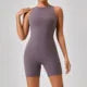 SOISOU One Piece Jumpsuit Women Sleeveless Back Zipper Sportswear Woman Gym Yoga Sport Sets Nylon Fitness Sets Women Tracksuit