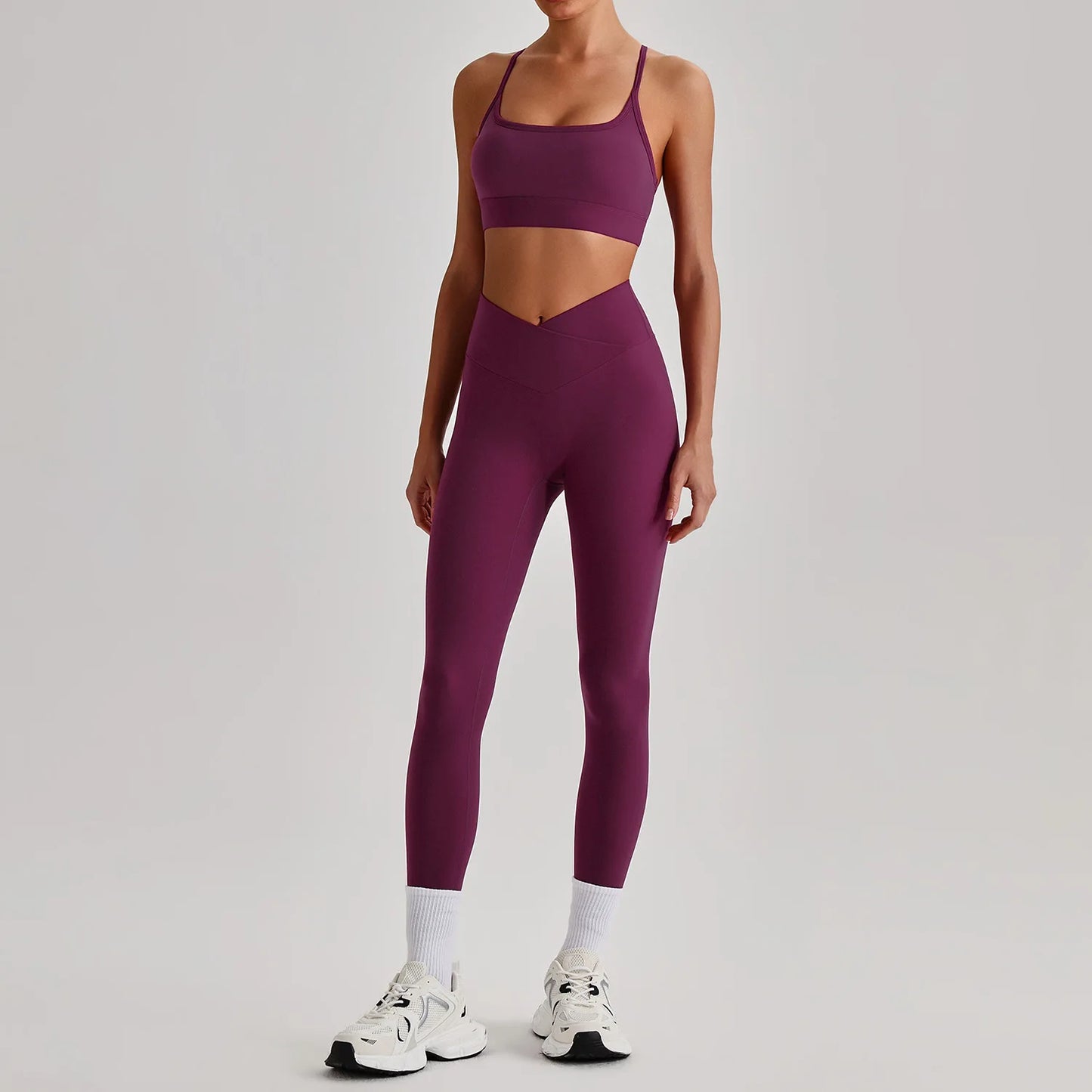 Women's Yoga Sets High Waist Tummy Control Leggings Push Up Sportswear Gym Workout Outfits Sports Fitness Clothes Hot Sale New