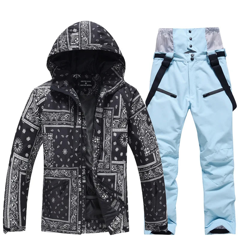 New Fashion, Men's and Women's, Ski Suit Sets, Waterproof, Snow Costume, Ski Jacket and Pant Set, Outdoor Clothing, Snowboarding