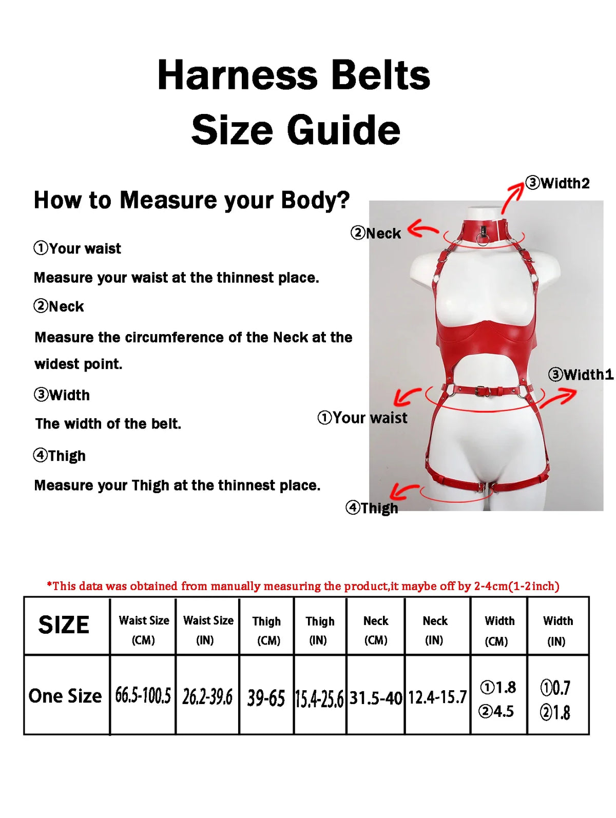 Women's New PU Leather Harness Belt with Adjustable Gothic Street Style Belt Punk Exotic FashionCarnival Set