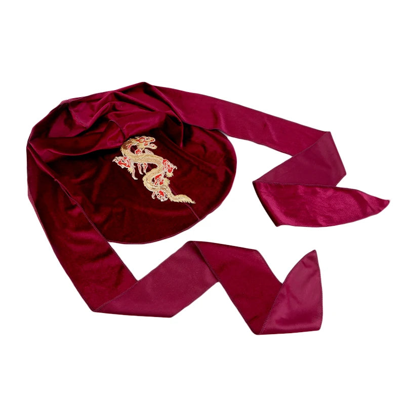 Neue chinesische Mode für Männer mit Drachenmuster aus Samt, Durags, Bandanas, Kopfbedeckungen, Männer, DuRag, Turban, Hut, Stirnband, Haarschmuck, Wellen, Kappe
