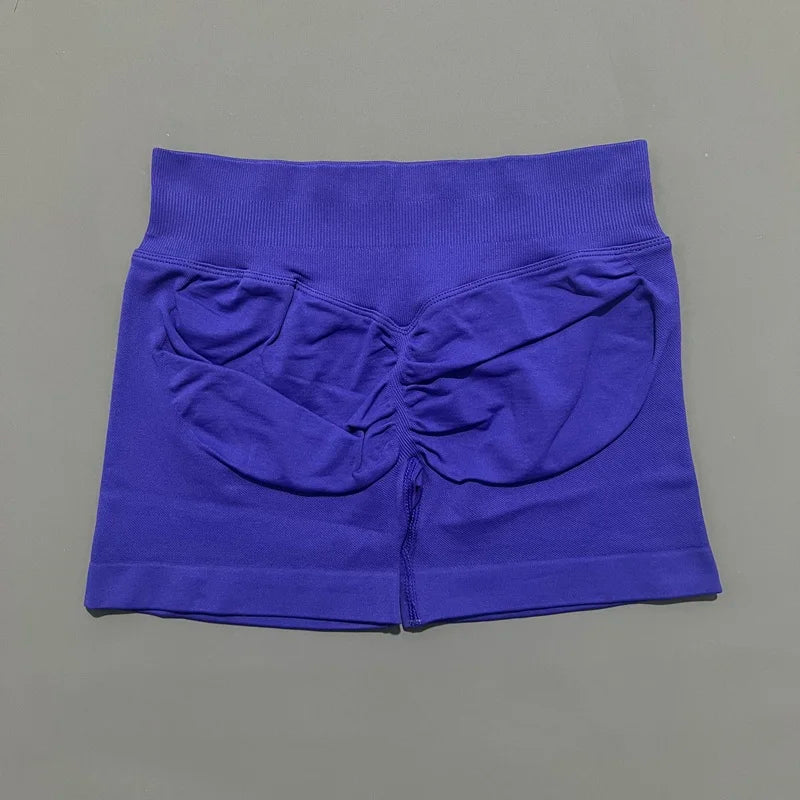 HISTELLO Gym Shorts Women Sports Shorts Scrunch Booty Fitness Biker Short Workout Yoga Leggings Running Gym Seamless Leggings