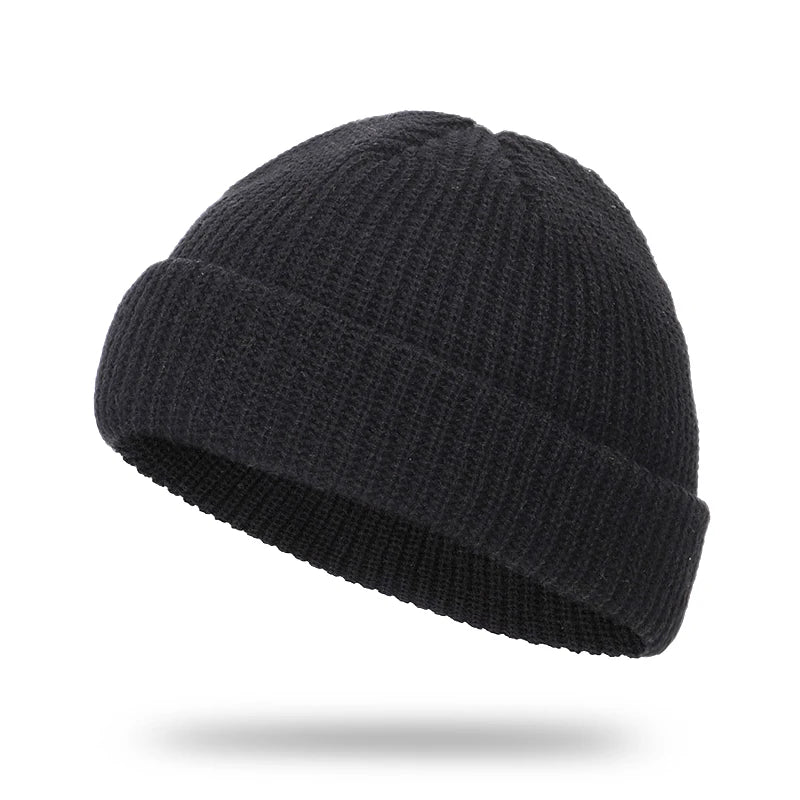 Neue Beanie Strickmütze Damen Herren Skullcap Solide Winter Warme Weiche Baggy Melonenmütze Skullies Beanies Elastische Hip Hop Mütze Casual Cap