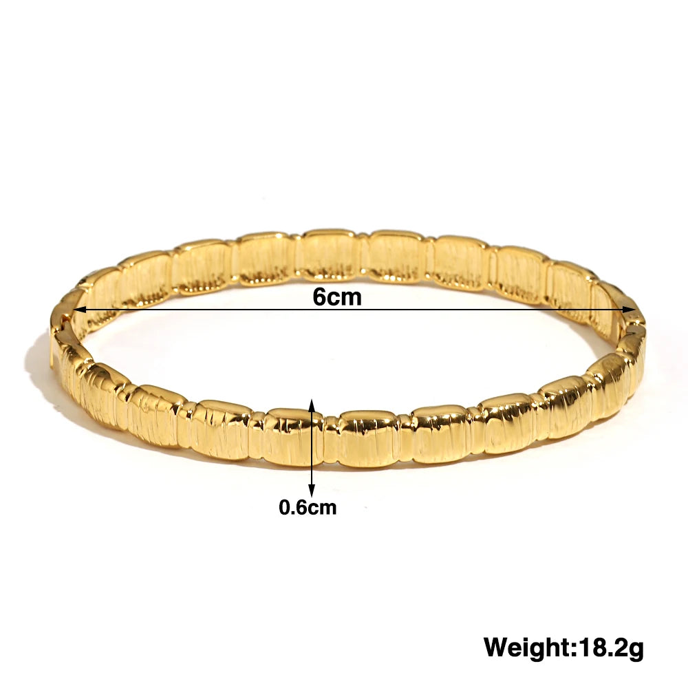Greatera Trendy Gold Plated 316L Stainless Steel Bangles Bracelets for Women Delicate Cubic Zirconia Bracelet Party Jewelry 2024