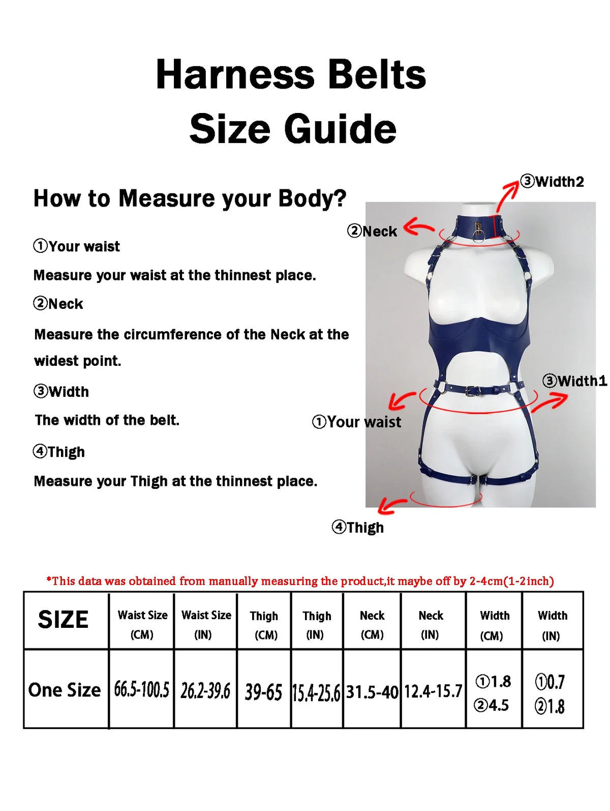 Women's New PU Leather Harness Belt with Adjustable Gothic Street Style Belt Punk Exotic FashionCarnival Set