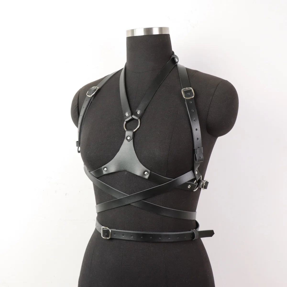 Women'S Chest Harness, Punk Gothic Style Criss Cross Waist, Cincher for Party And Casual Attire