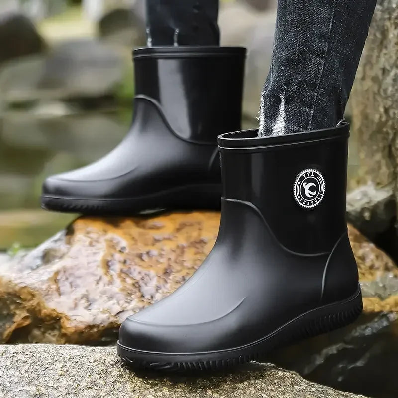 Wasserdichte Gummi Regen Angeln Schuhe Männer Regen Stiefel Waschen Im Freien Nicht-rutsch Langlebig Regen Schuhe für Männer зимние сапоги мужские