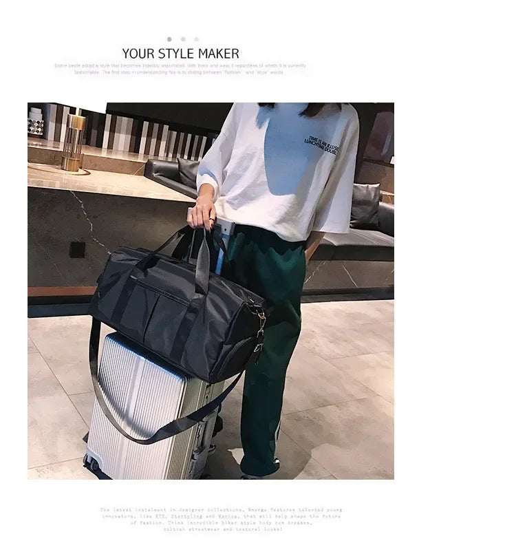 Training Yoga Sporttaschen Fitness Gym Taschen Nass Trocken Separate Gepäcktasche mit separatem Schuhfach Reisetasche Handtasche