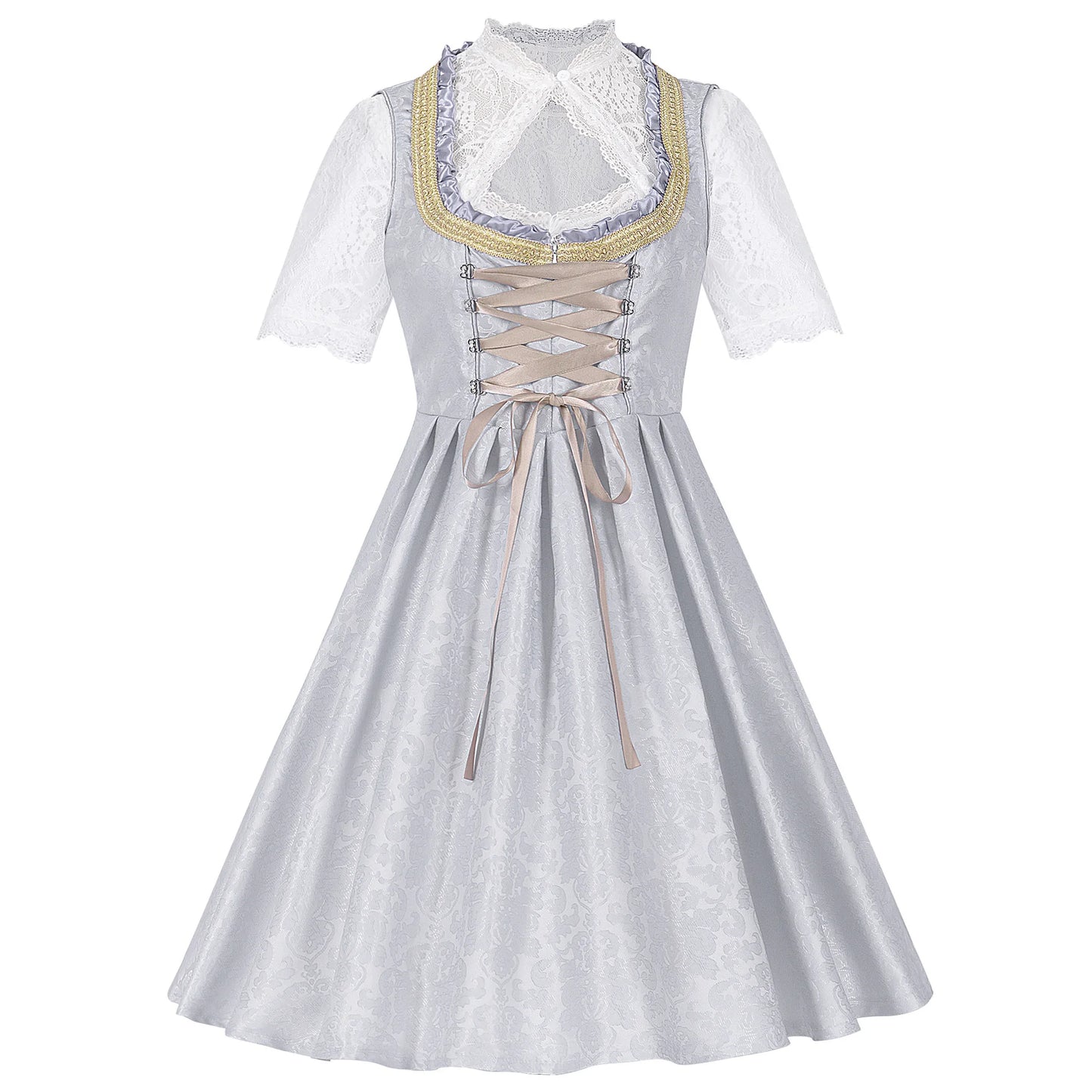 German Oktoberfest Dress for Women (Includes Lingerie and Apron),Halloween and Carnival Costume,Bavarian-Style Maid Outfit