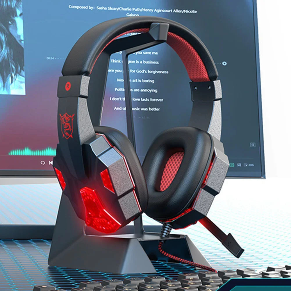 Headphones 3.5mm Wired Gaming Headset Earphones Music For PS4 Play Station 4 Game PC Chat computer With Microphone