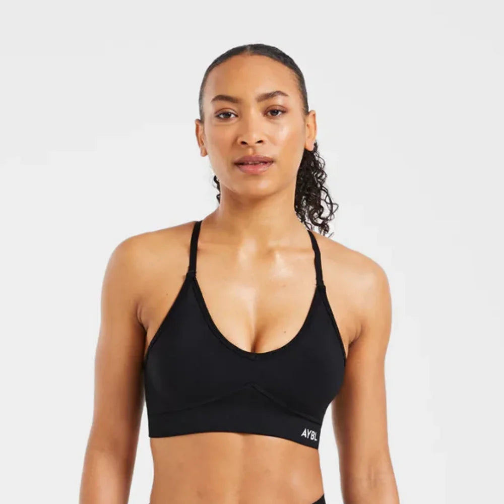 Brand Women's Sports & Yoga Set: Seamless Compression Shorts and Yoga Bra—Moisture-Wicking, Non-Slip, and Secure.
