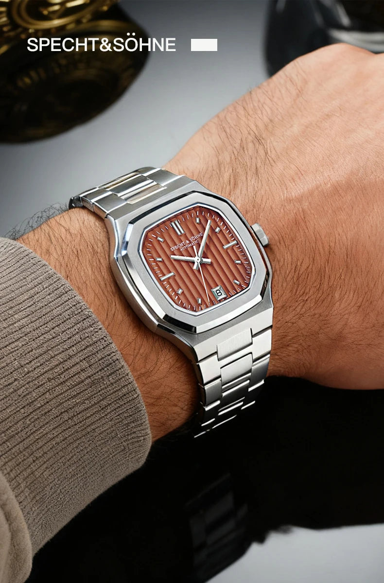 New Arrivals Specht&Sohne Watch 37MM Automatic Watches For Men Japan 8215 Movt Sapphire Crystal Stainless Steel 50M Waterproof
