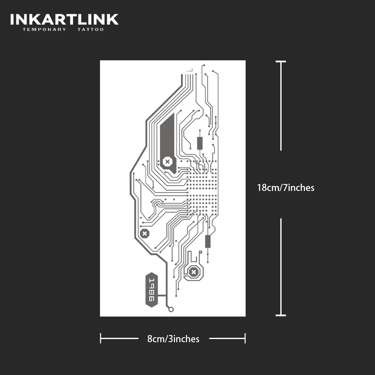 Mechanical (2) Temporary Tattoo,Lasts To 15 Days New Technology Magic Waterproof Semi Permanent Sticker.