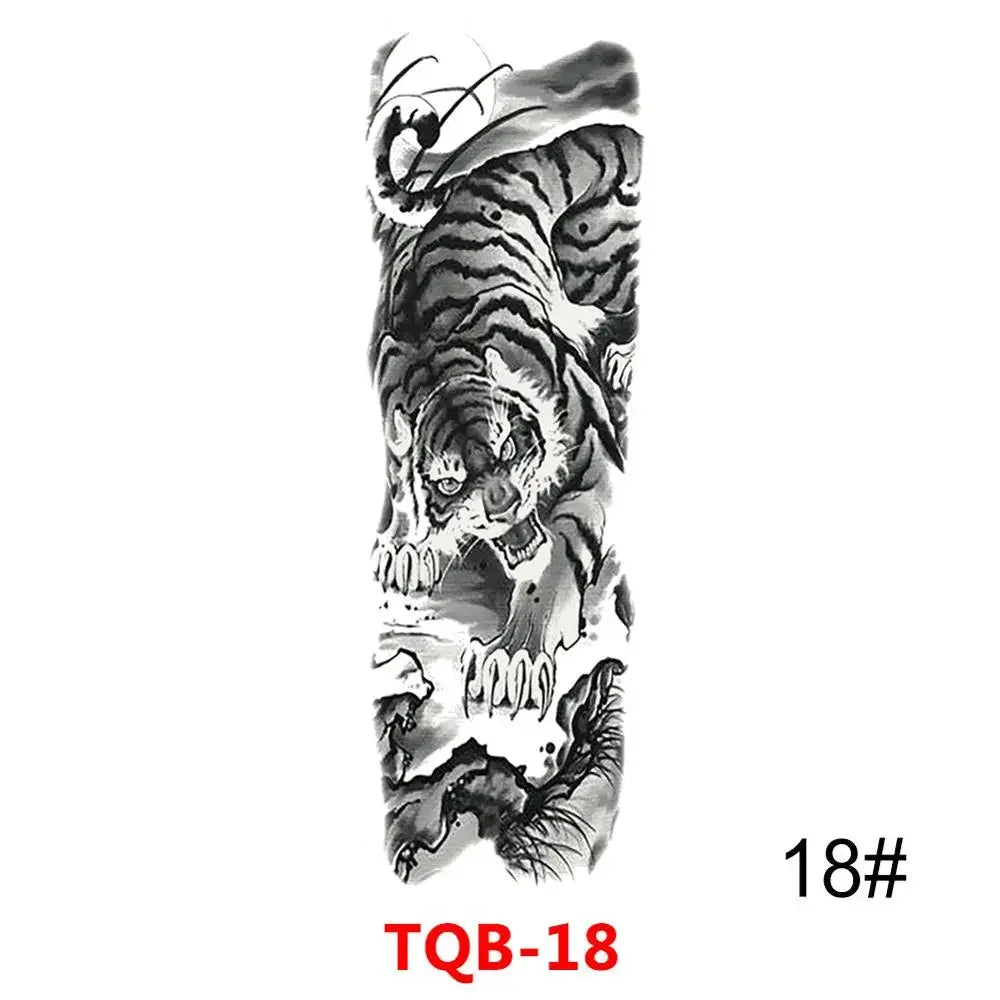 Waterproof Temporary Tattoo Sticker Full Arm Large Skull Old School Tatoo Stickers Flash Fake Tattoos for Men Women