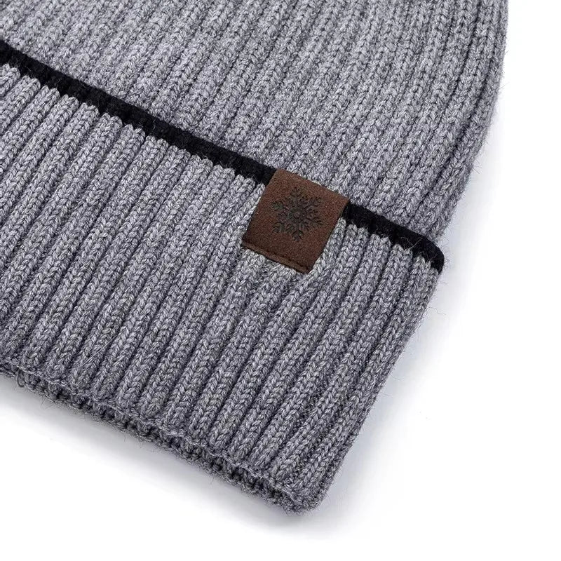 New Unisex Winter Hat Plush Fleece Warm Cap Snow Label Soft Beanie Hat For Men Women Outdoor Thicken Ski Sports Knitted Hat