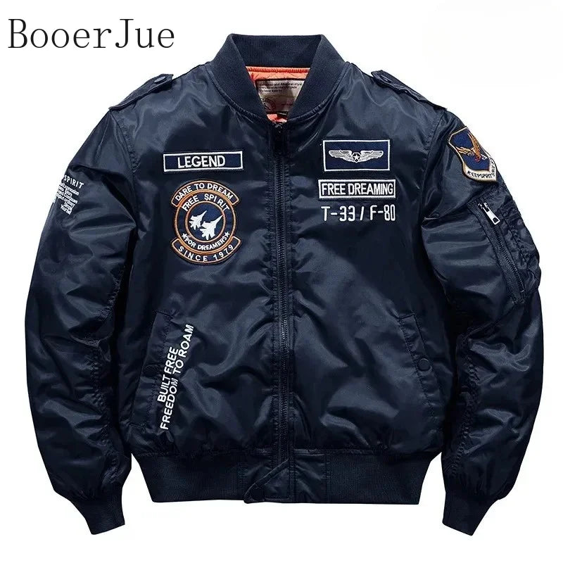 High Quality Military Motorcycle Ma-1 Aviator Pilot Coats Male Baseball Bomber Jackets Winter Hip Hop Thick Warm Jackets Men 6XL