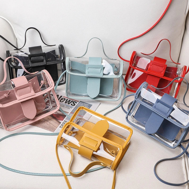 Korean Transparent Fashion Women's Bag Summer PVC Single Shoulder Crossbody Bag Handbags Crossbody