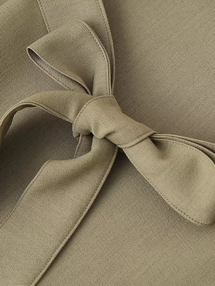 Women's Fashion Commuter Style Trouser Set Linen Blend Asymmetric Round Neck Top Pajama Style Mid Waist Trousers Womenswear