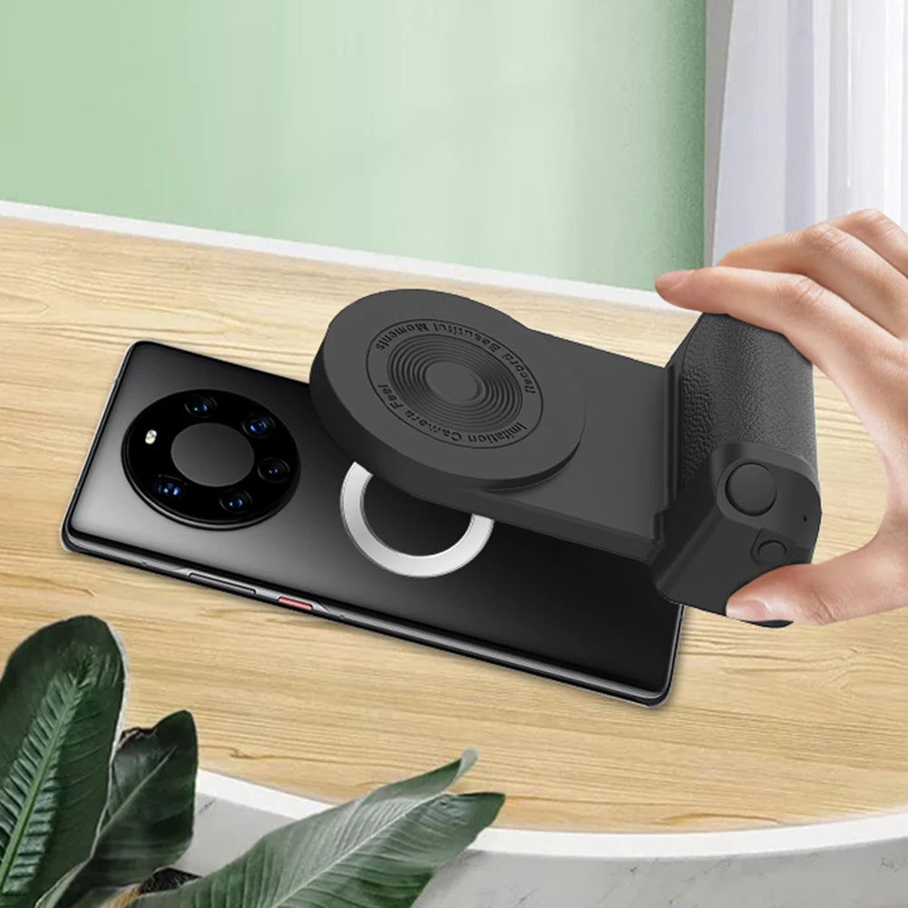 Magnetic Camera Handle Bluetooth Phone Grip Photo Bracket Anti-shake Selfie Device for Android iphone Wireless Charging