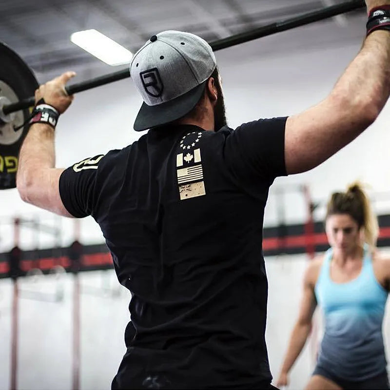 Herrenbekleidung Sommer Casual T-Shirt Gym Fitness Shirt Sport Lauf T-Shirt Basketball Kurzarm T-Shirt Workout Sweatshirt