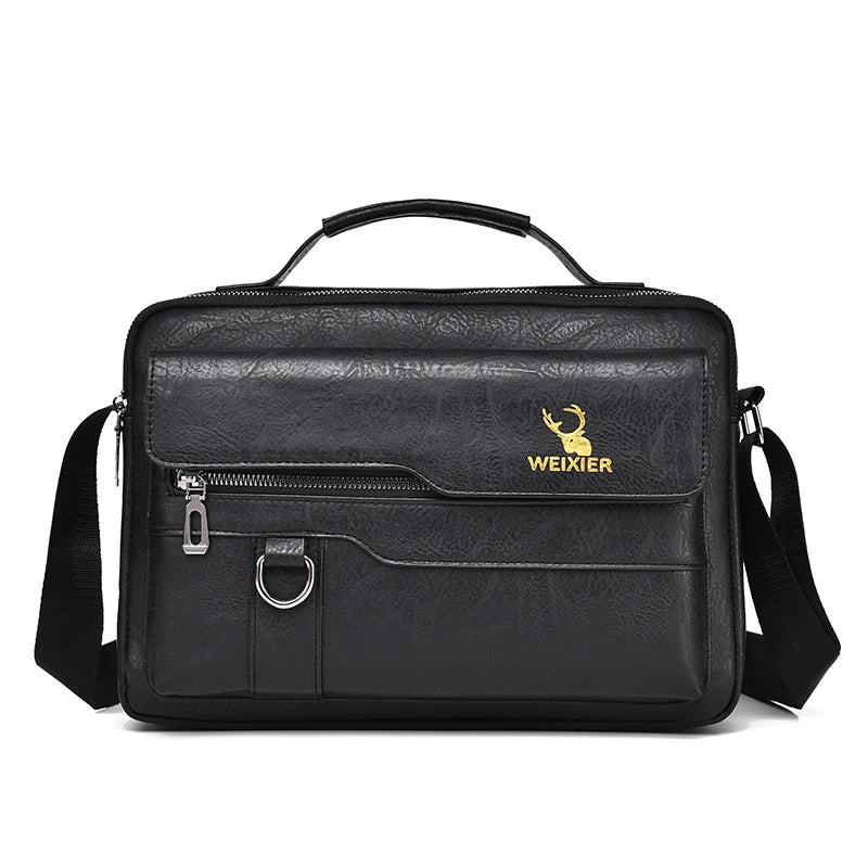 WEIXIER Shoulder Bag Men's Crossbody Bags PU Leather Handbag Capacity Men Messenger Bags Top handle Tote Bag for Male 가방 рюкзак