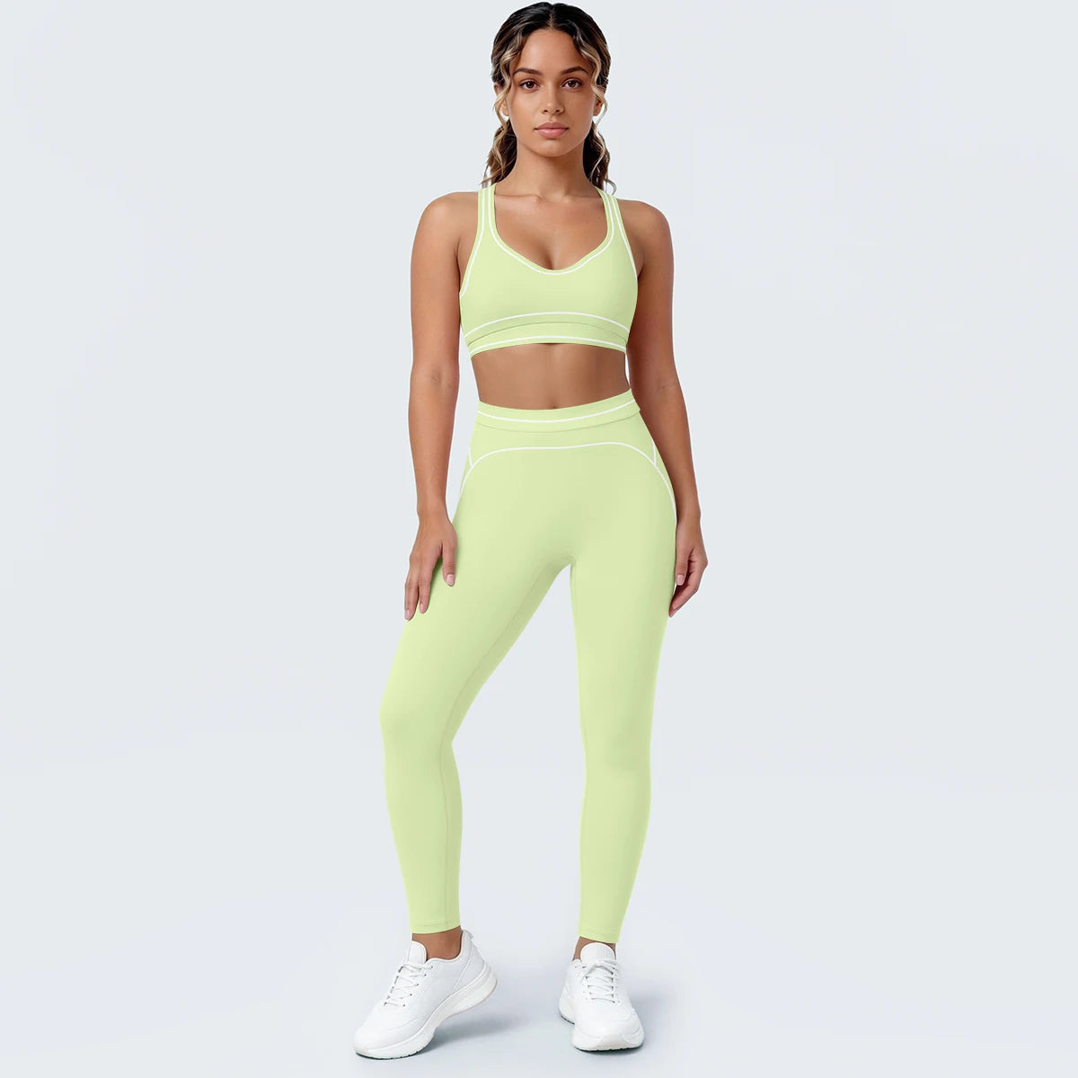 Women Fitness Yoga Sports Set Sexy Beautiful Back Yoga Bra Workout Top Summer Running Sports Bra High Waisted Push Up Yoga Pants