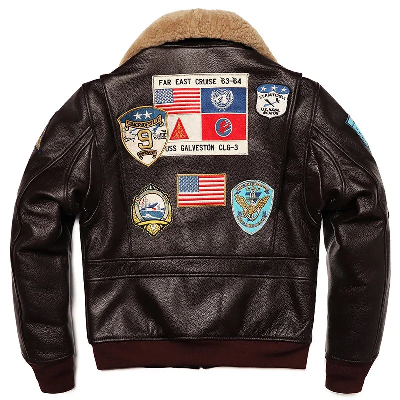 Military Clothing G1 Flight Jacket Thickening Quilted100% Cowhide Leather Jackets Men Coat Winter Overcoat M212 Dropshipping